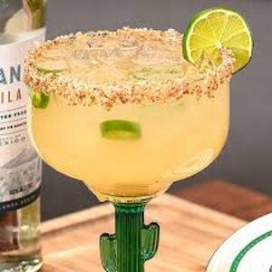 Green Cactus Stem Margarita Glass
